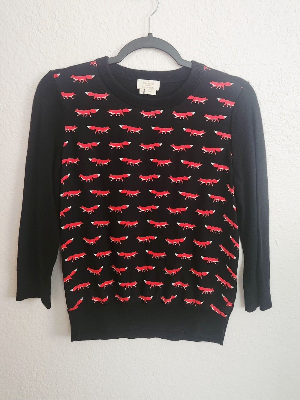 Like New Kate Spade Fox Print Sweater Top